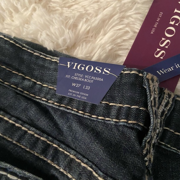 Vigoss The Chelsea Boot Cut Jeans Waist 27 Length 33 NWT - Picture 7 of 9